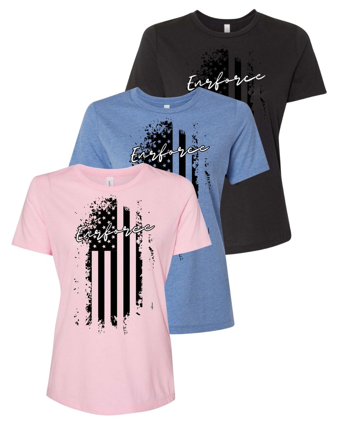 Ladies Distressed Flag Tee