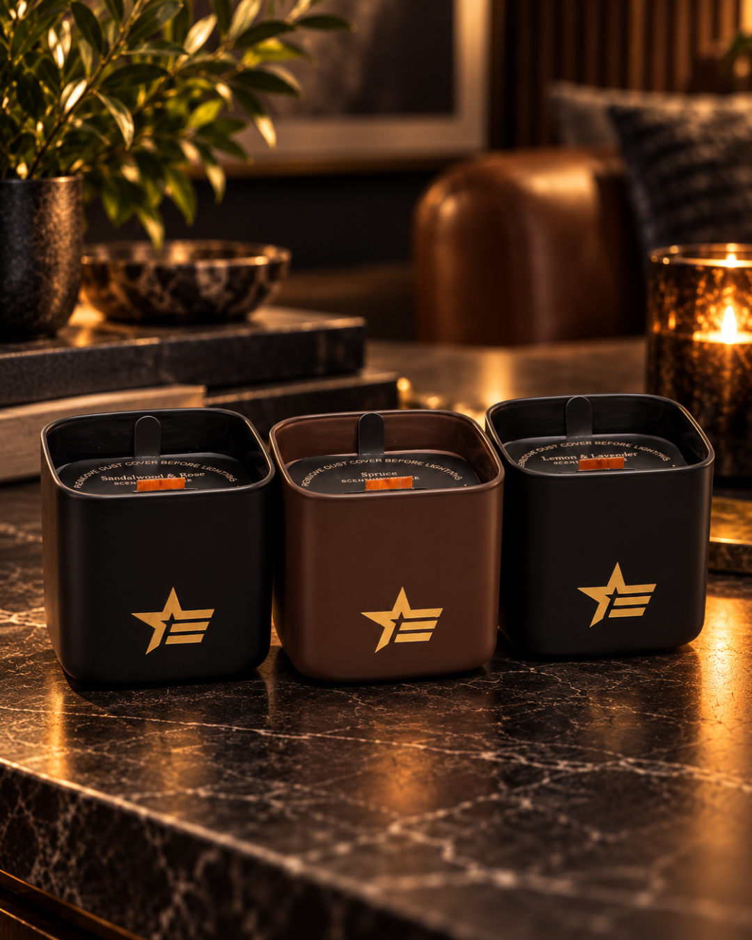 Premium Three-Pack Candle Set