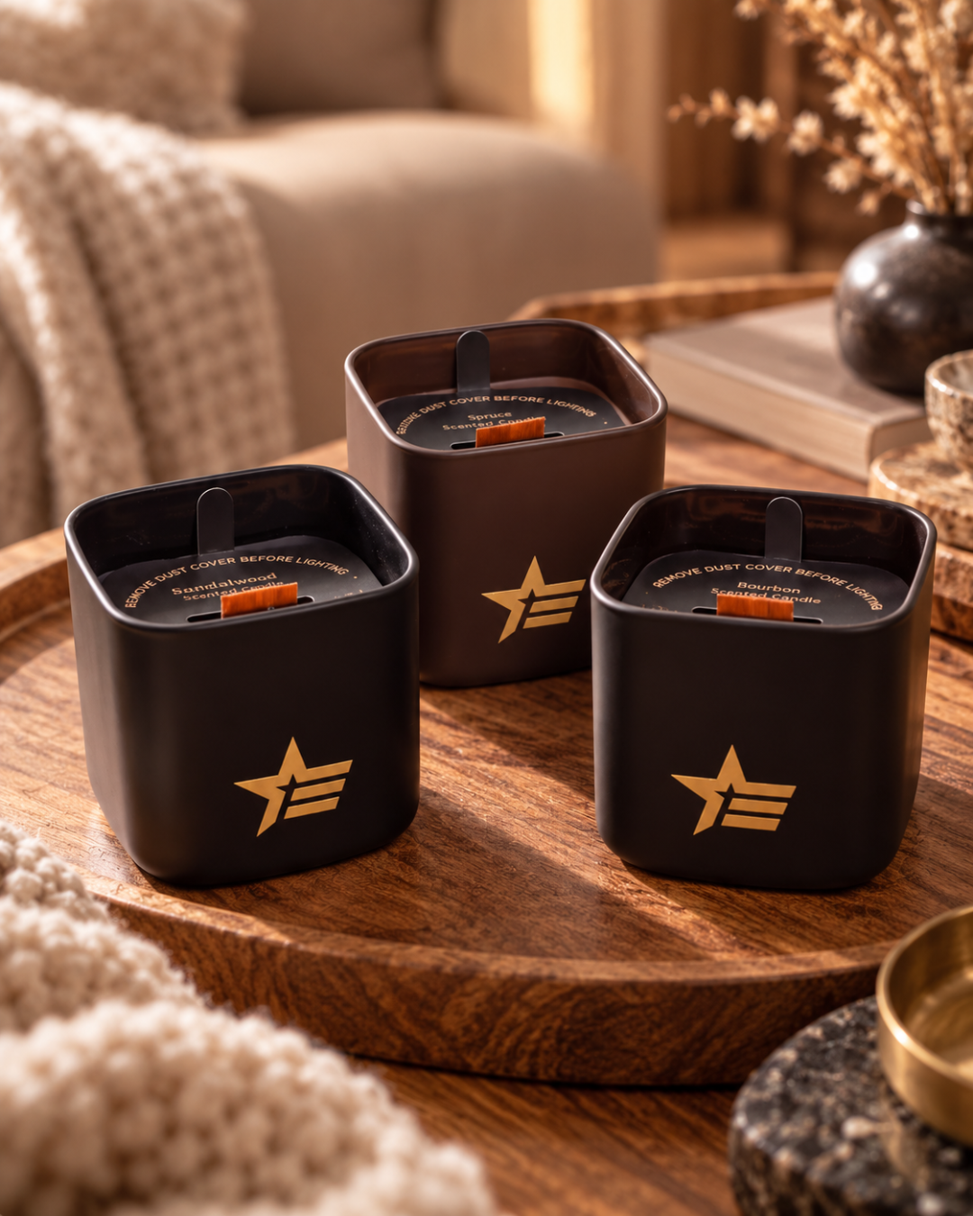 Premium Three-Pack Candle Set