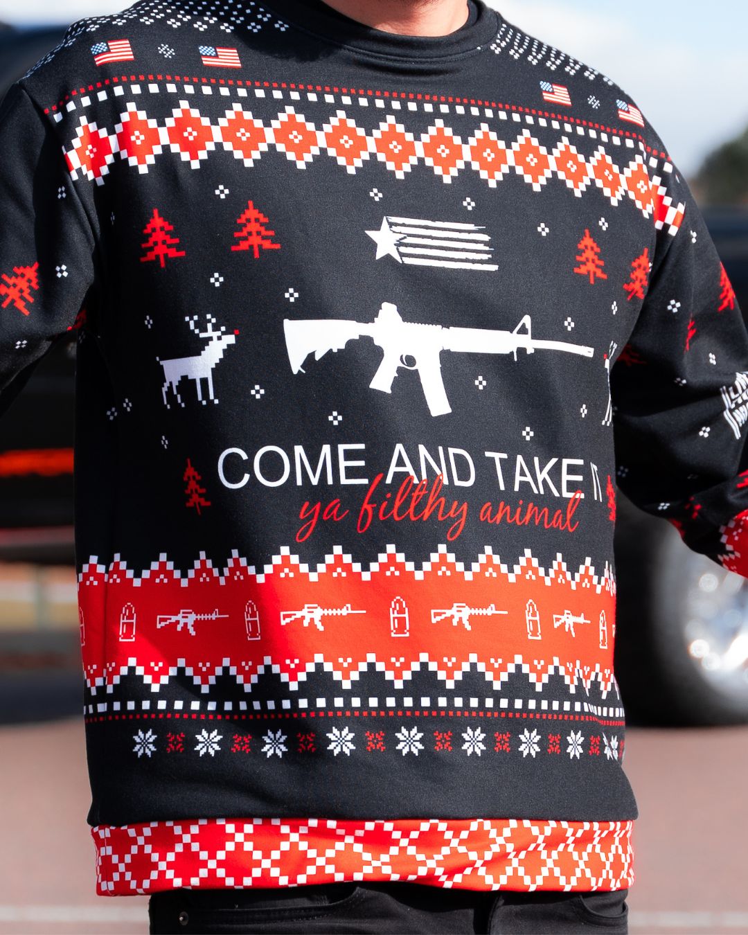 Come & Take It Christmas Sweater.