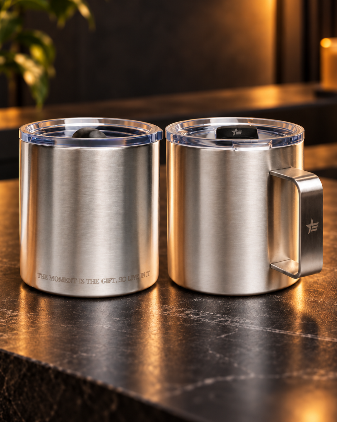 Stainless Steel Mugs - Gift Set