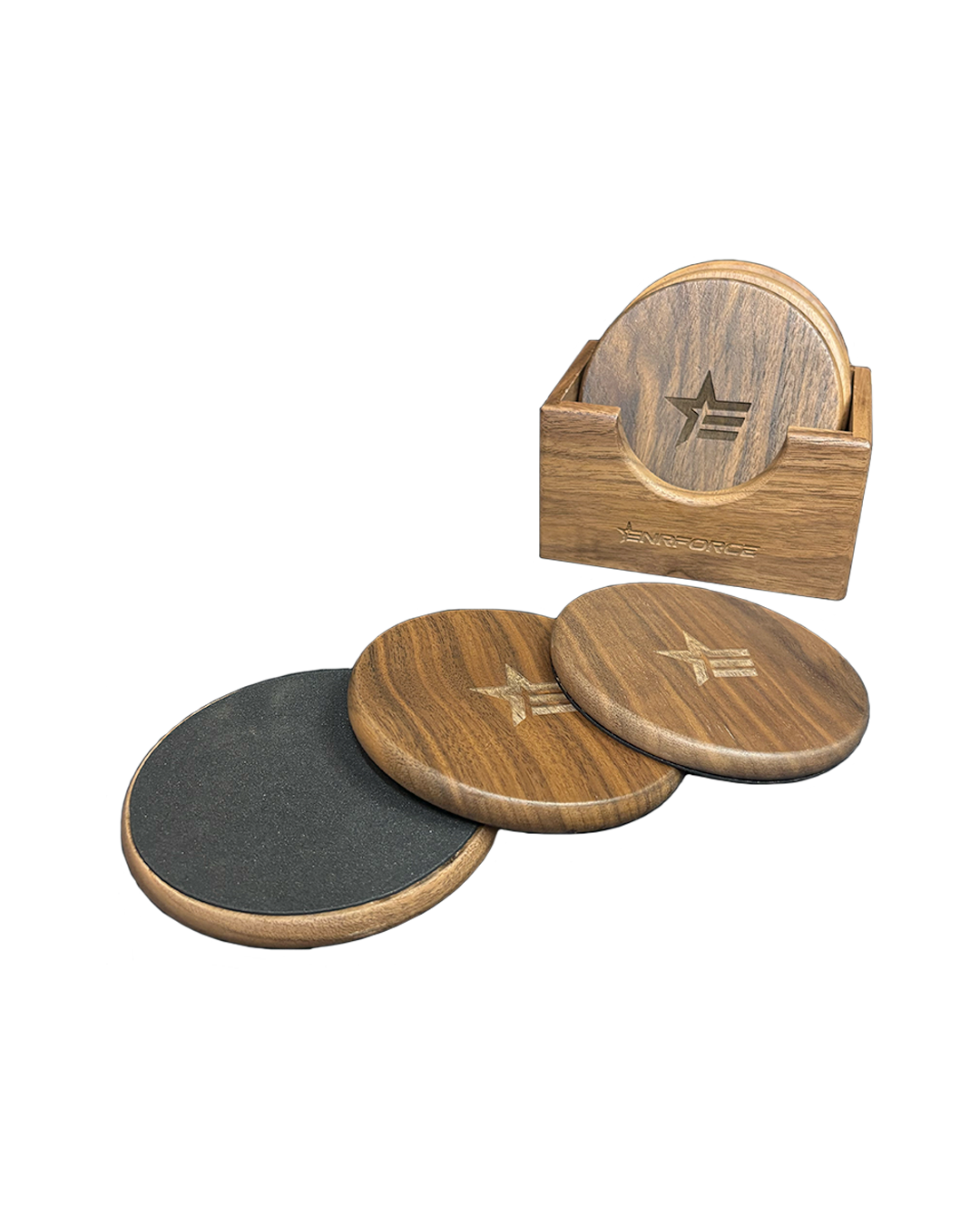 Walnut Coaster Set