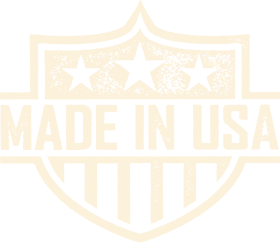 Gold 'Made in USA' logo on a white background