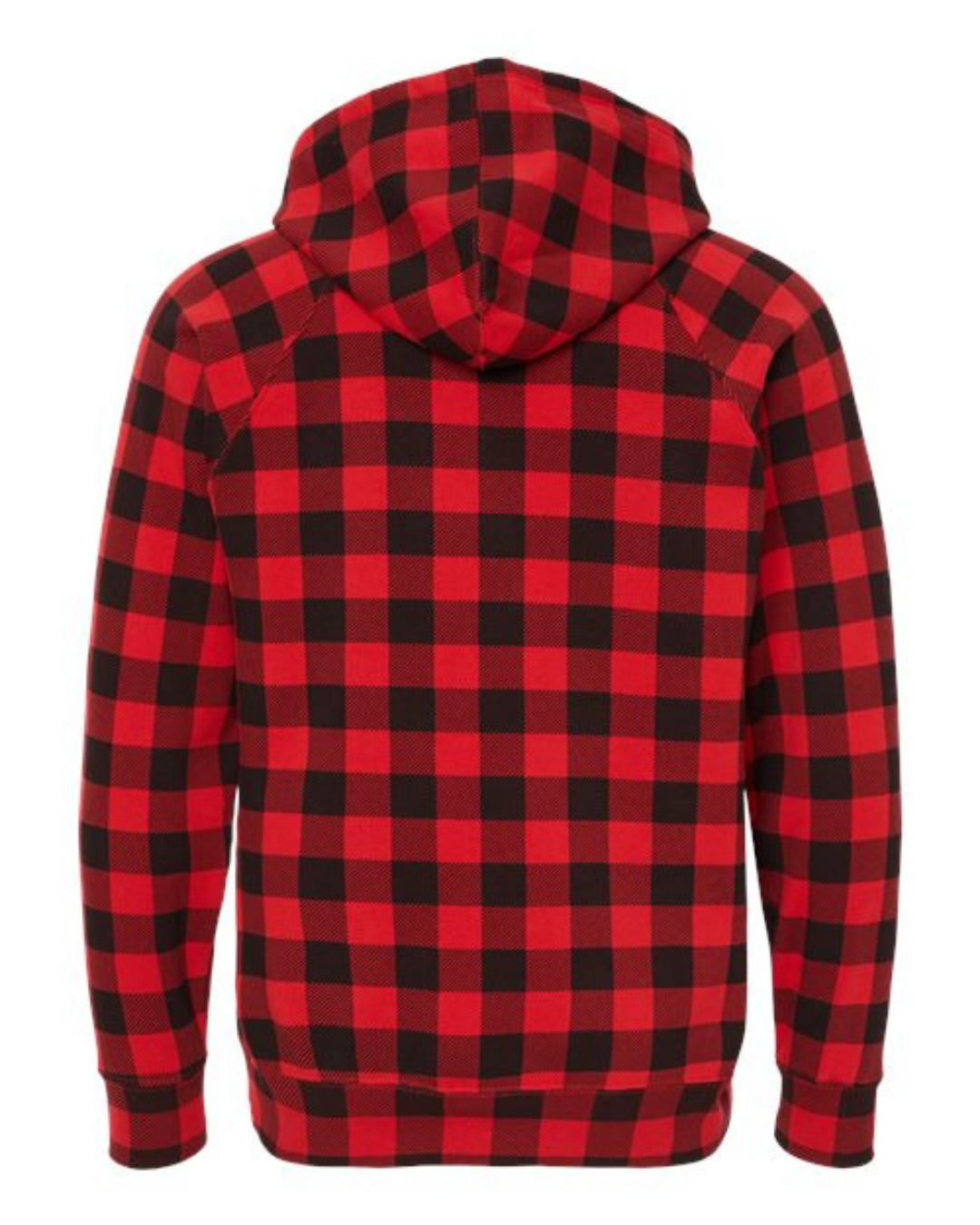 Black and red plaid hoodie sales